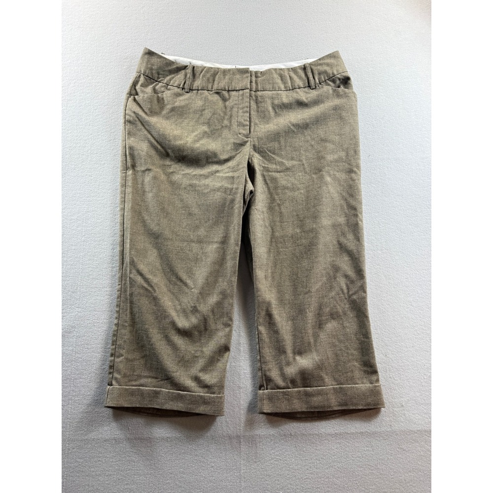 Worthington Capris Women 18W Brown Cuffed Stretch Career 40x21